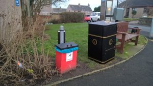 The new waste bin on Old Mill Road